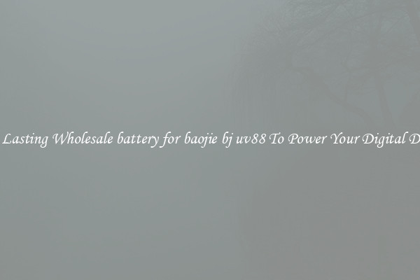 Long Lasting Wholesale battery for baojie bj uv88 To Power Your Digital Devices