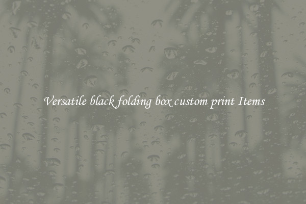 Versatile black folding box custom print Items