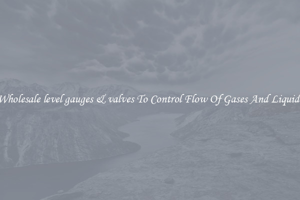 Wholesale level gauges & valves To Control Flow Of Gases And Liquids