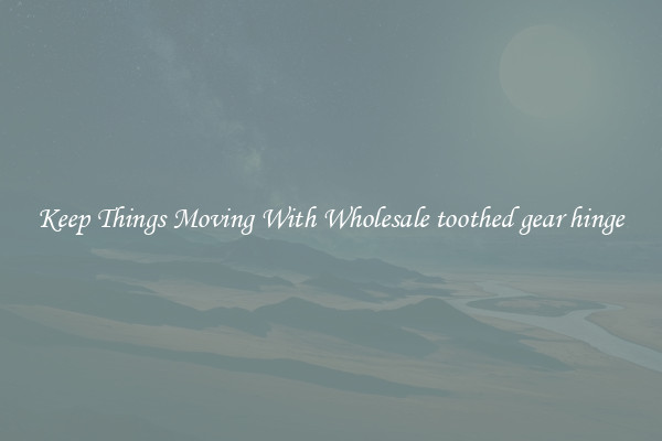 Keep Things Moving With Wholesale toothed gear hinge