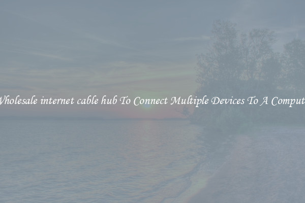 Wholesale internet cable hub To Connect Multiple Devices To A Computer
