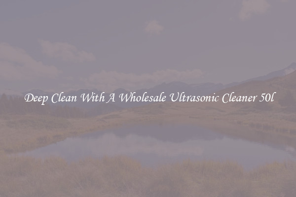 Deep Clean With A Wholesale Ultrasonic Cleaner 50l
