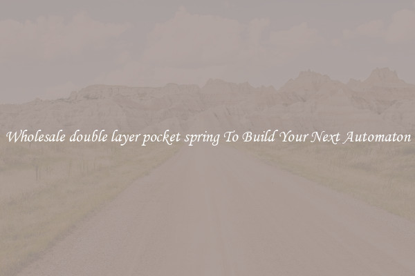 Wholesale double layer pocket spring To Build Your Next Automaton