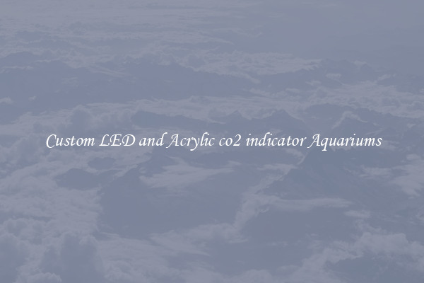 Custom LED and Acrylic co2 indicator Aquariums