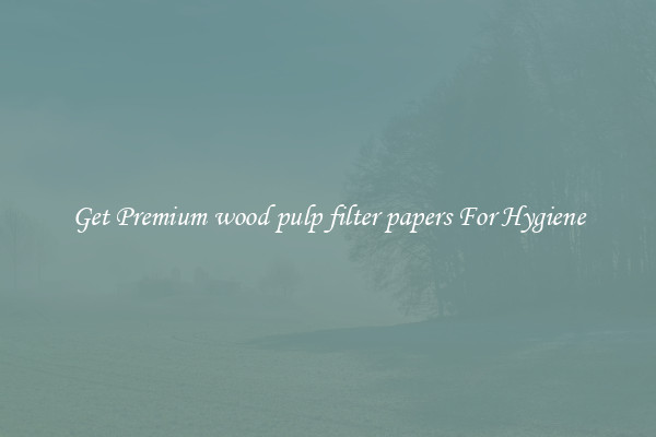 Get Premium wood pulp filter papers For Hygiene
