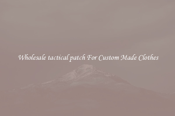 Wholesale tactical patch For Custom Made Clothes