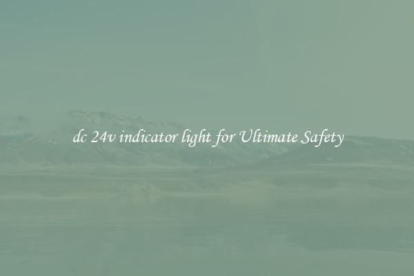 dc 24v indicator light for Ultimate Safety
